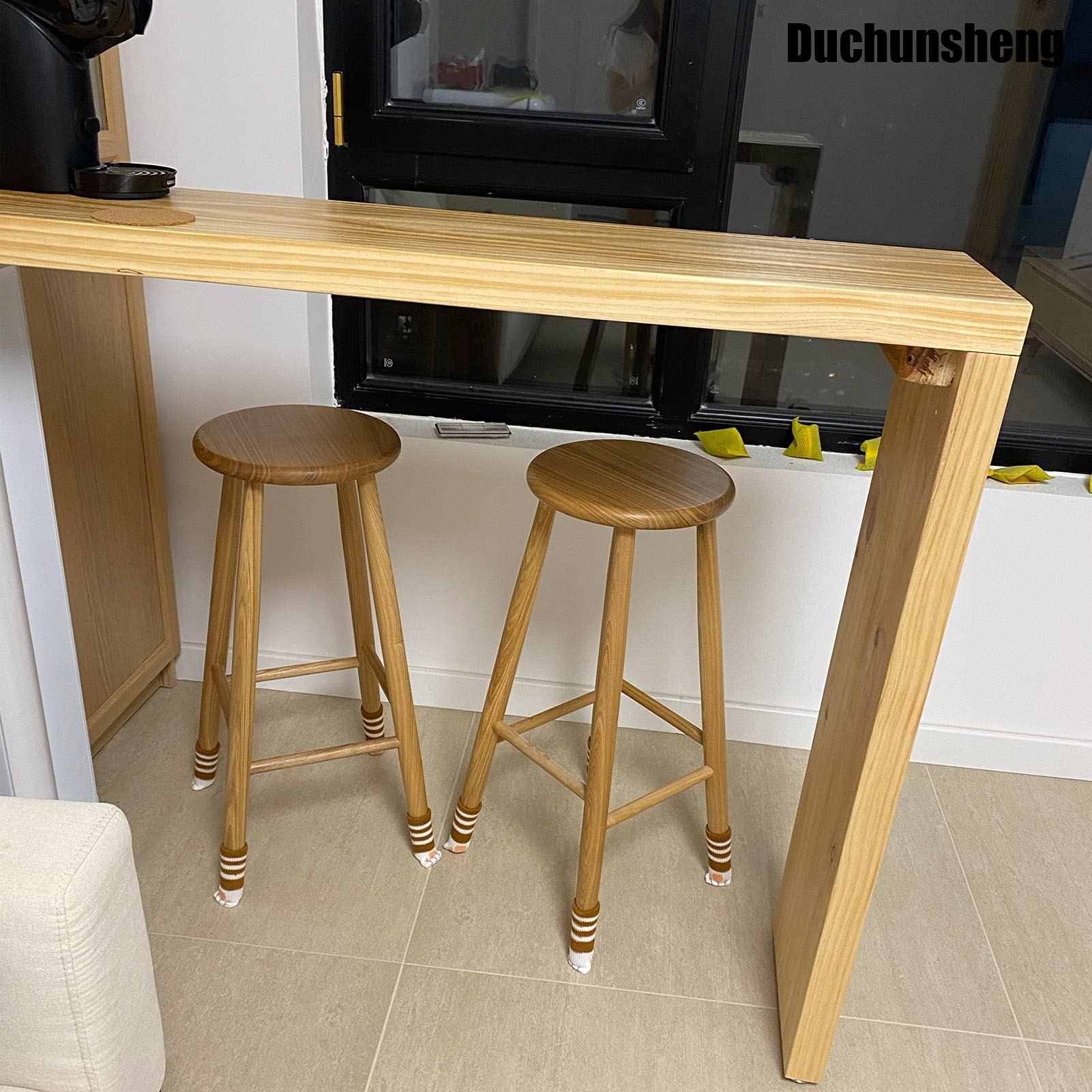 ヴィンテージ　ラウンド　スツール　ハイチェア　2 Amazon｜スツール 天然木 キッチン朝食ラウンドハイチェア、2個